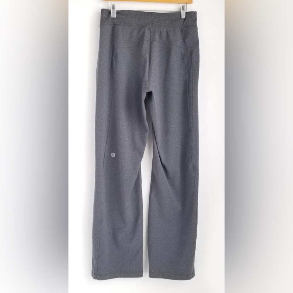 Lululemon Athletic Pants L regular Elastic Waist w/ Drawcord Straight Leg Gray